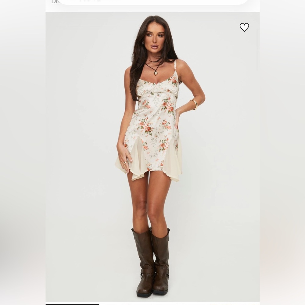 Princess Polly LUCARDI SATIN MINI DRESS FLORAL